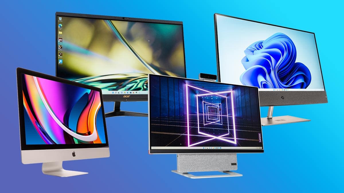 All-in-one desktop computers for reception and office desks